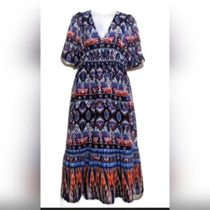 Old Navy Women's Waist Defined V-Neck Midi Dress Size Small NWT